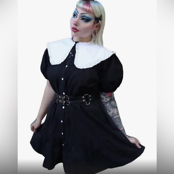 XL Forest Ink Lola Babydoll Dress - Picture 2 of 3